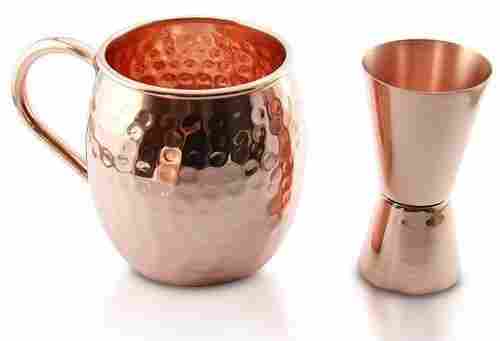 Copper Mug With Jigger Shot Glass