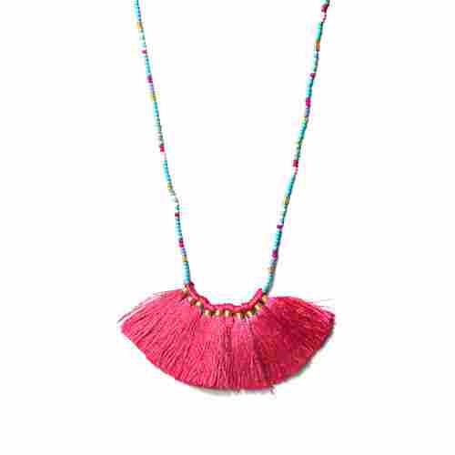 Circle Alloy Sector Tassel Necklace
