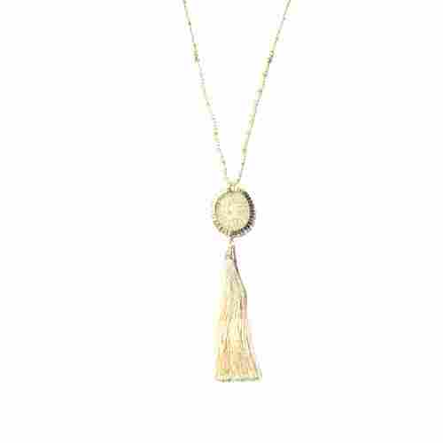 Fashion Simple Hot Long Beaded Woven Sweather Necklace