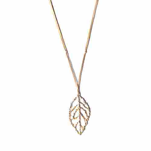 Simple Leaf Alloy Necklace Sweater Chain