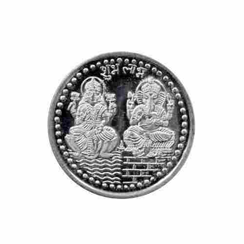 Silver Luxmi Ganesh Coin