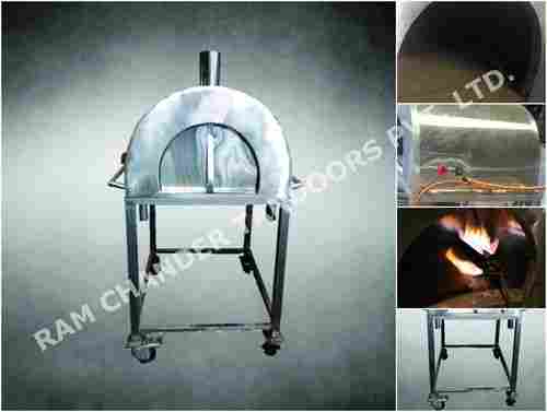 Gas-Wood Fired Pizza Oven In Stainless Steel