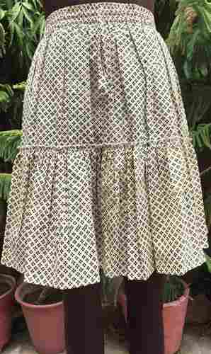 Fashionable Printed Cotton Skirt