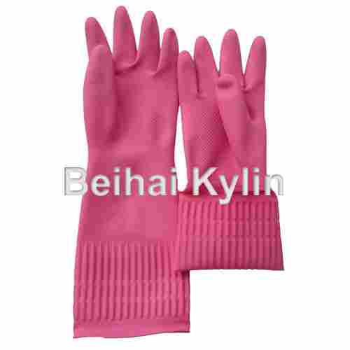 100g Unlined Long Latex Rubber Natural Household Glove