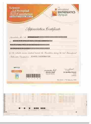 Examination Certificates Printing Service