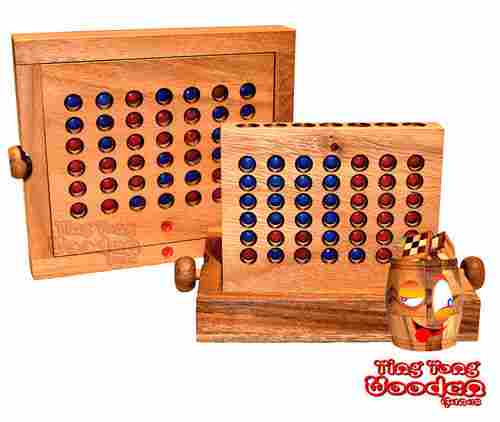 Connect Four Wooden Game Bingo