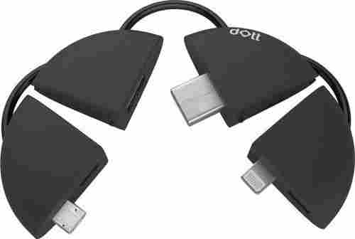 Handy All-in-One Unique Cable Micro USB, (Black) (Dott)