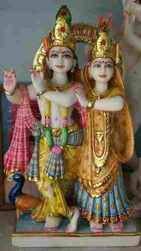 Shri Radha Krishna Marble Statues
