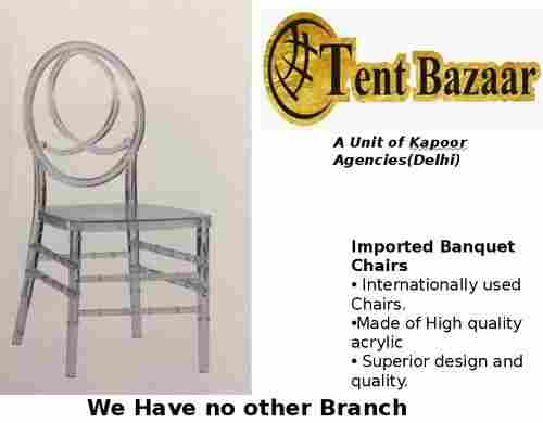 High Back Acrylic Imported Banquet Chairs