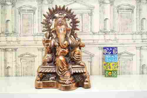 Aluminium Sitting Ganesha Figurine