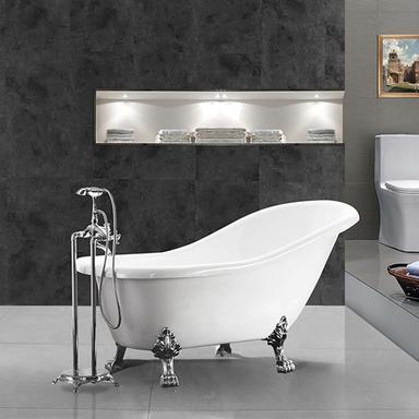 Rectangular Elegant Clawed Slipper Acrylic Freestanding Bathtub