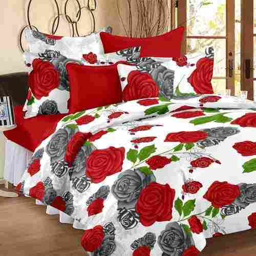 Bright Red Roses 3D Bed Sheet