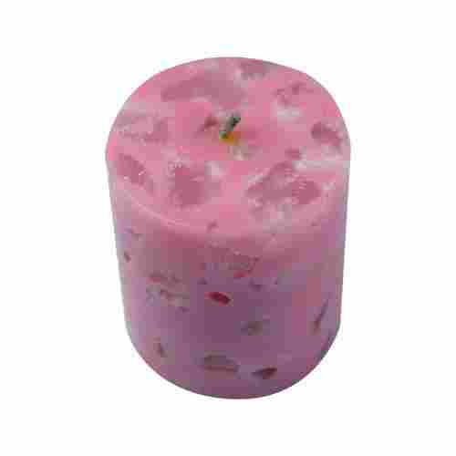 Handmade Pink Wax Candle