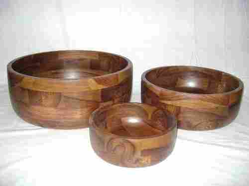 Wooden Bowl Set of Three