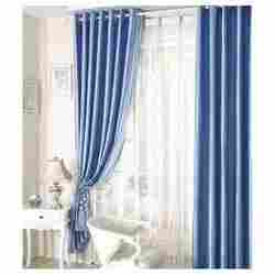 Blue Colored Plain Curtain