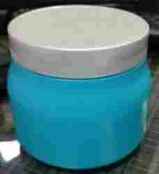 Blue Plastic Cream Jar (500 Ml)