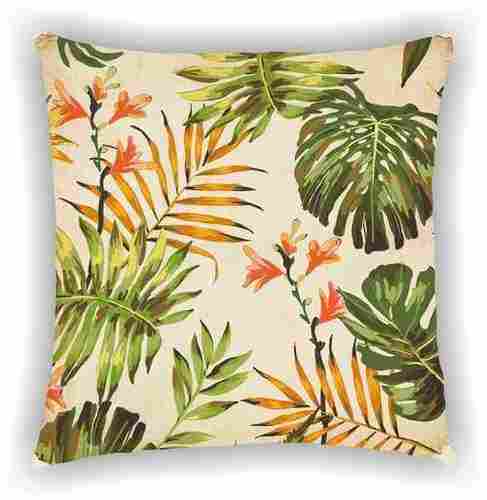 Digital Printed Cream Floral Multi Leaves Design Cushion Cover
