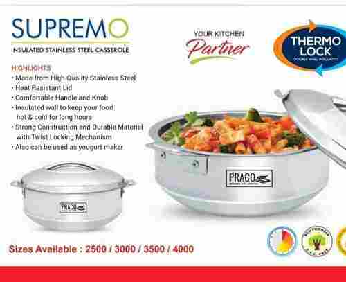 Supreme Insulated Stainless Steel Casserole