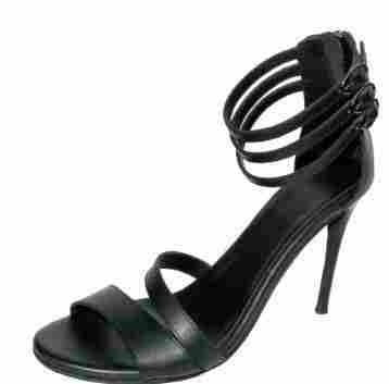 Ladies Black Leather Sandal