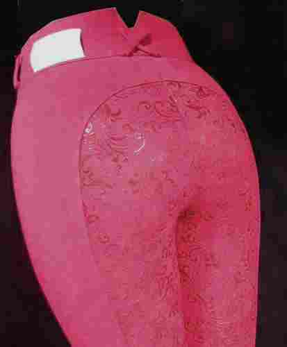 Ladies Breeches Silicone Seat Pink