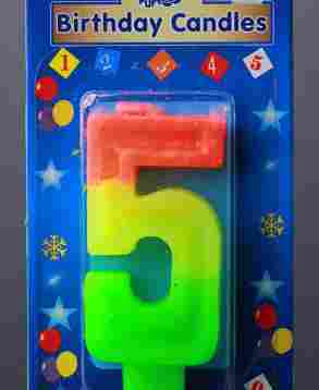 Birthday Color Digit Candles