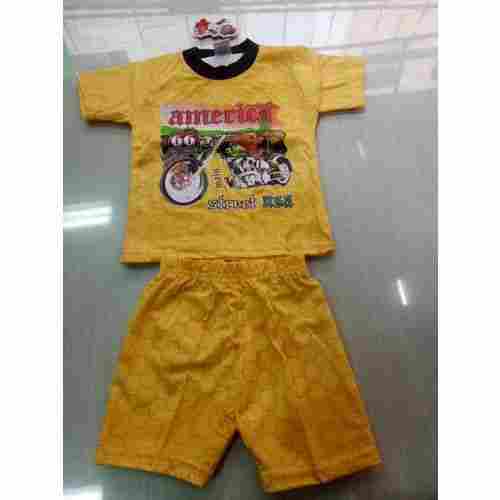Kids Printed Yellow Baba Suit