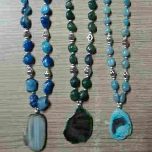 Agate Stone Plate Necklace