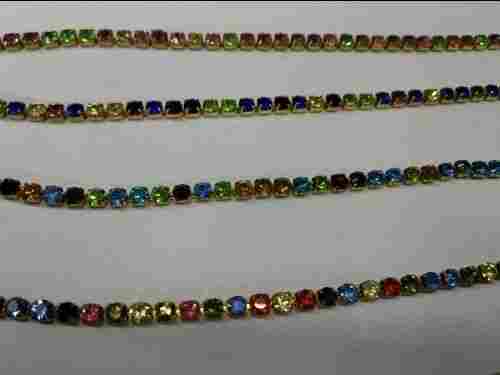 Multi Colour Glass Stone Chain