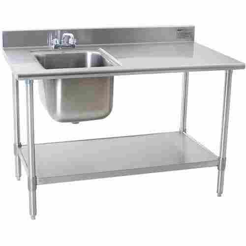 SS Table with Sink