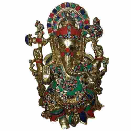 Brass Ganesha Stone Statue