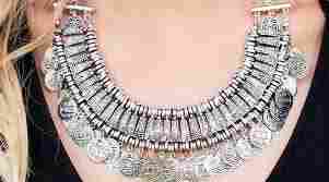 Trendy Silver Necklace Set