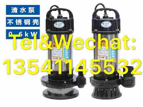 0.6kW 0.8HP Stainless Steel Small Clean Water Submersible Pump