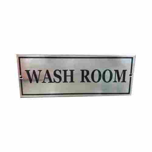 Washroom SS Name Plate