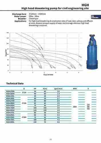 High Head Dewatering Pump For Civil Engineering Site