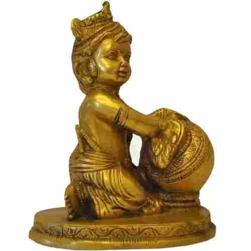 Lord Krishna Brass Metal Statue