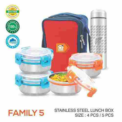 Stainless Steel Lunch Box (5 Pieces Set)