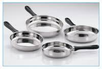 Stainless Steel Fry Pan Size: Silver