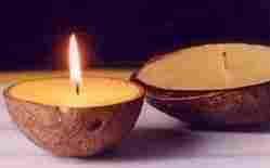 Designer Coconut Shell Candles