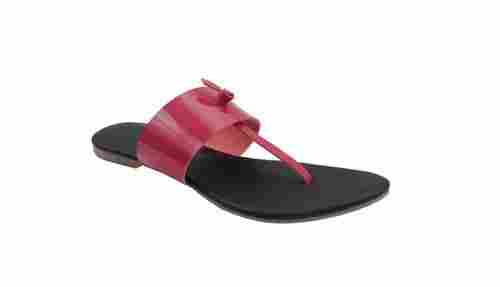 Black Leather Flats Classy Ladies Slippers