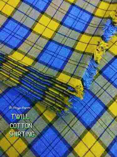 Premium Twill Cotton Check Shirting Fabrics