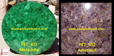 Semi Precious Melachite Amethyst Stone Slab Artificial Granite