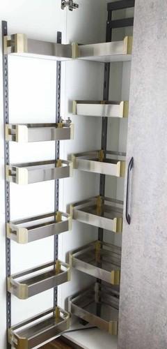 Stainless Steel Satin Kitchen Pantry Size: 600Mm