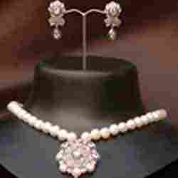 Diamond Necklace With Earrings