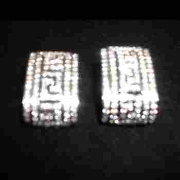 Elegant Carved Diamond Earrings