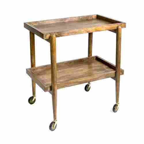 Polished Wooden Kitchen Trolley