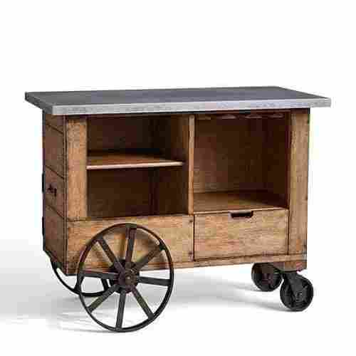 Rectangle Wooden Bar Cart