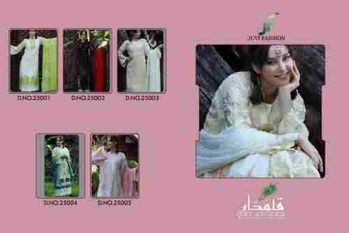Juvi Fashion Qalamkar Pakistani Suits Wholesale Catalog