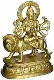 Golden Devi Maa Statue