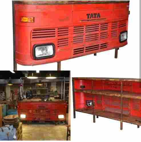 Red Color Handicrafted Truck Counter