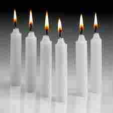Dark White Taper Candles